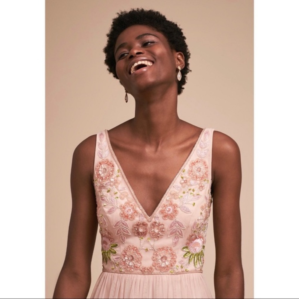 BHLDN Hibiscus floral wedding gown Dress new size 16 new with tag nwt - Picture 3 of 10